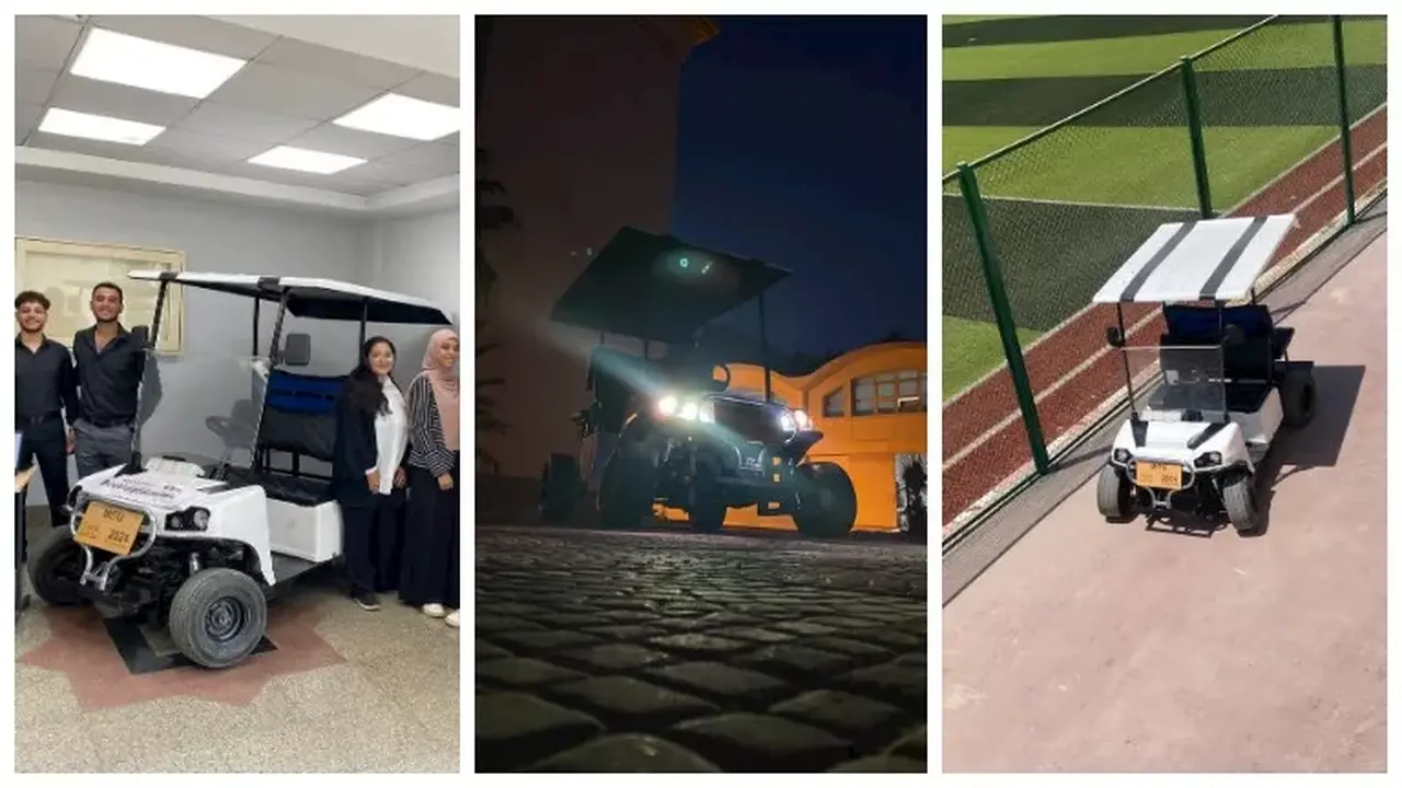 تصنيع أول سيارة جولف كهربائية محلية داخل معامل الكلية التكنولوجية بالقاهرة.